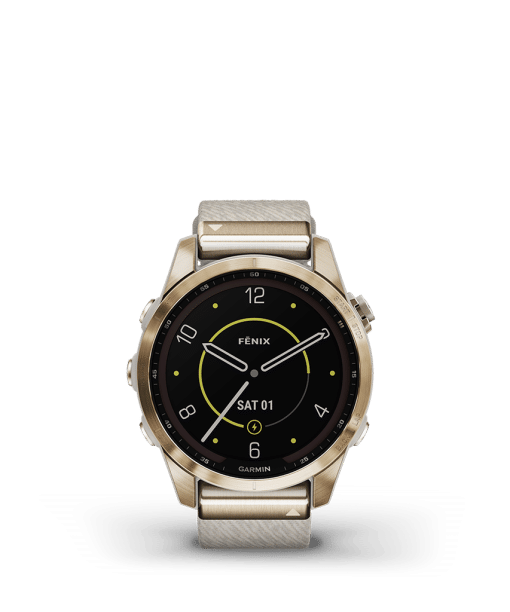 Garmin Fenix 7S Sapphire Solar Cream Gold
