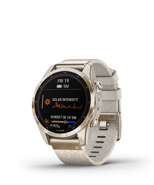 Garmin Fenix 7S Sapphire Solar Cream Gold - Bilde 4