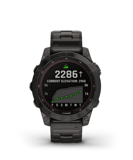 Alternative view of Garmin Fenix 7 Sapphire Solar Carbon Grey