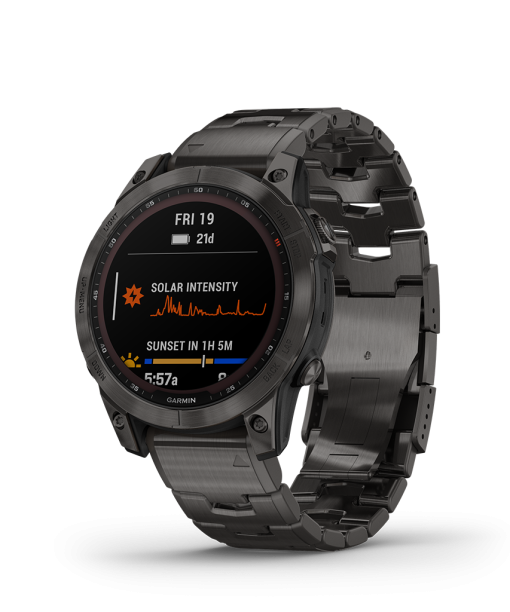 Garmin Fenix 7 Sapphire Solar Carbon Grey - Bilde 4