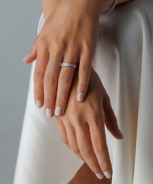 Ring i gull med diamanter 0,61 ct WSI - Bilde 2