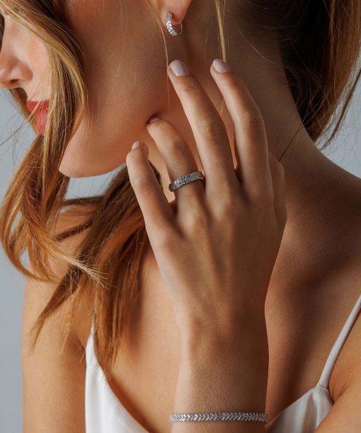 Ring i gull med diamanter 0,61 ct WSI - Bilde 3