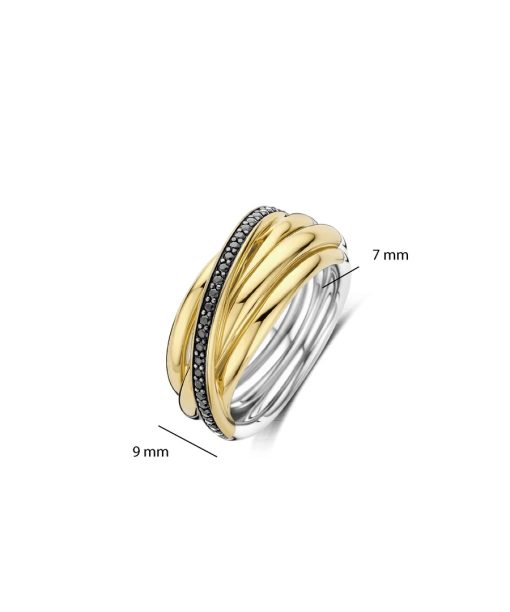Ti Sento Black Zirconia Crossover Ring - M model - Bilde 4