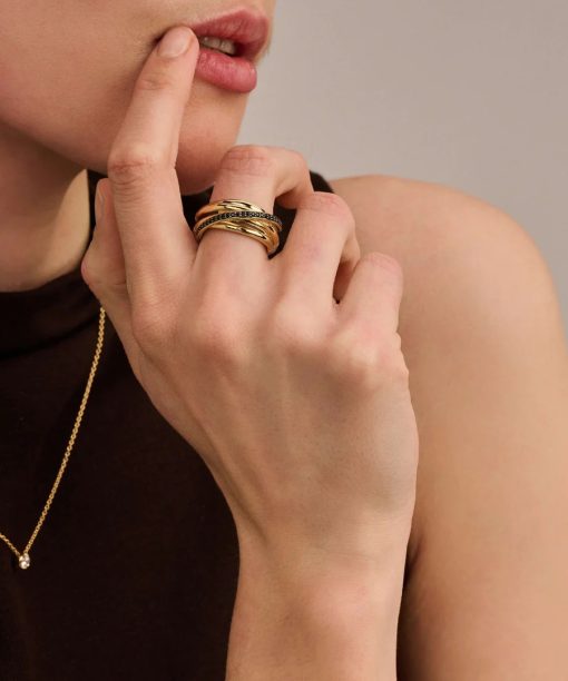 Ti Sento Black Zirconia Crossover Ring - M model - Bilde 6