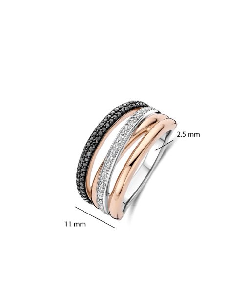 Ti Sento Honeycomb Crossover Ring - M model - Bilde 4