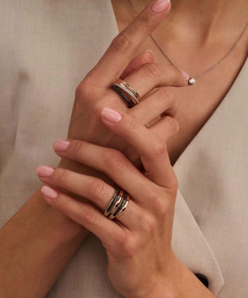 Ti Sento Honeycomb Crossover Ring - M model - Bilde 6