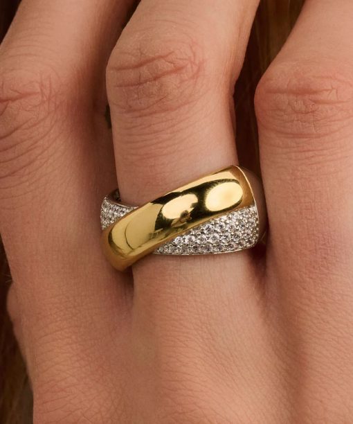 Ti Sento Bold Zirconia Crossover Ring - Bilde 5