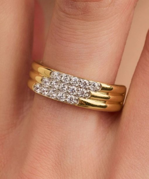 Ti Sento Stardust Zirconia Layered Ring - M model - Bilde 5