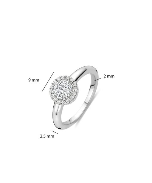 Ti Sento Classic Zirconia Ring Round - Bilde 4