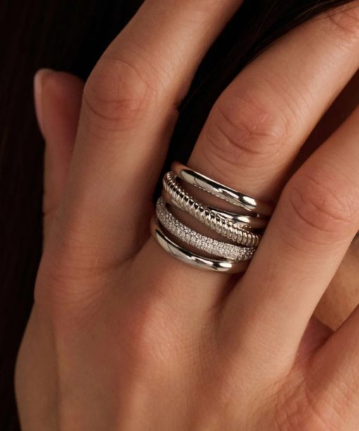 Ti Sento Zirconia Structure Ring - L model - Bilde 5