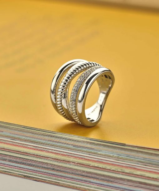 Ti Sento Zirconia Structure Ring - L model - Bilde 7