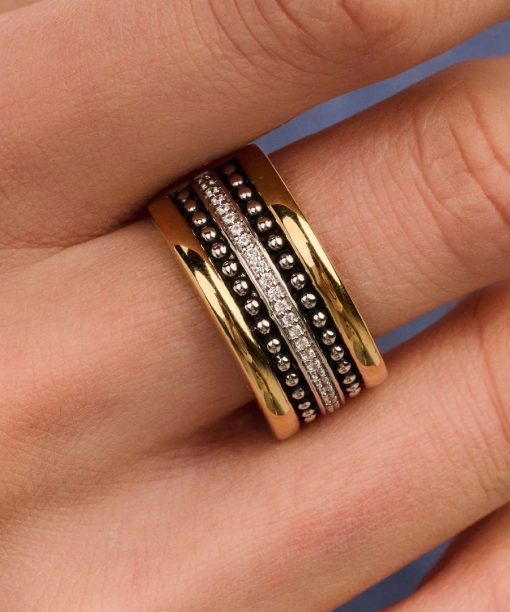 Ti Sento Gold Structure Ring - Bilde 5
