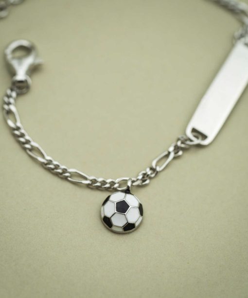 Armbånd i sølv med fotball - Bilde 3