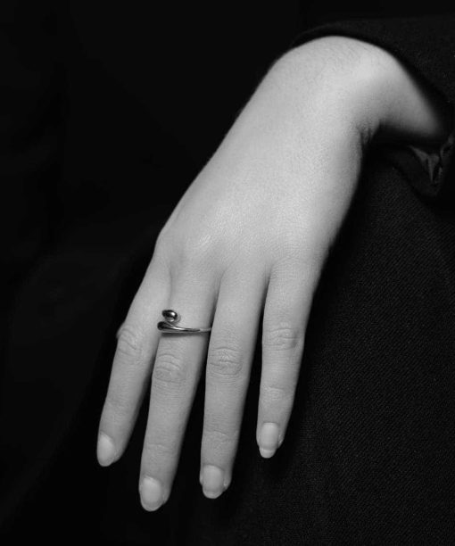 Edge ring i sølv, justerbar - Bilde 4