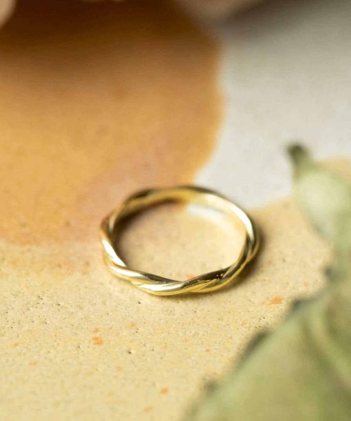 Ring i gull tvunnet - Bilde 4