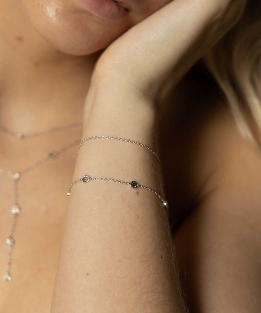 Heat double chain armbånd i sølv - Bilde 2