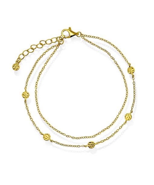 Heat double chain armbånd i sølv