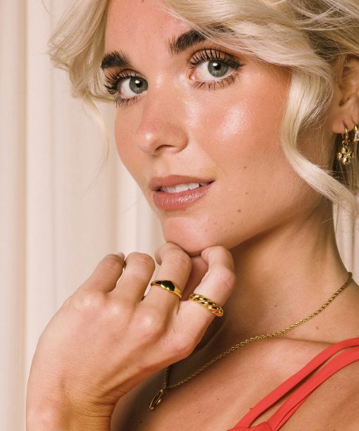 Heartline ring i forgylt stål - Bilde 7