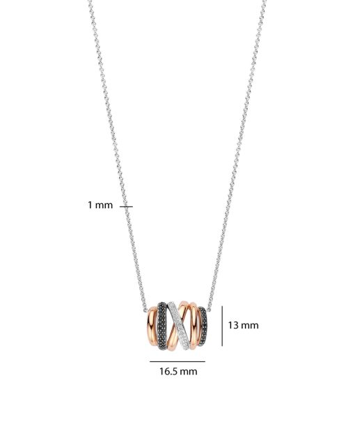 Ti Sento Honeycomb Crossover Necklace - Bilde 4