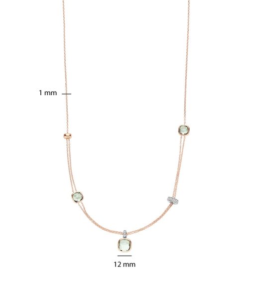 Ti Sento Layered Cushion Necklace - Bilde 4