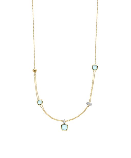 Ti Sento Layered Cushion Necklace