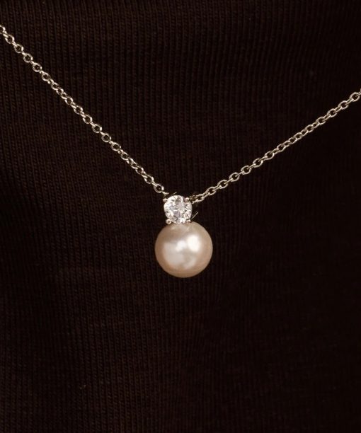 Ti Sento Zirconia Pearl Necklace - Bilde 5