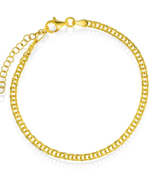 Armbånd i sølv 2 mm 19 cm
