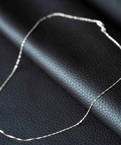 Singapore kjede i sølv 1,2 mm 50 cm - Bilde 3