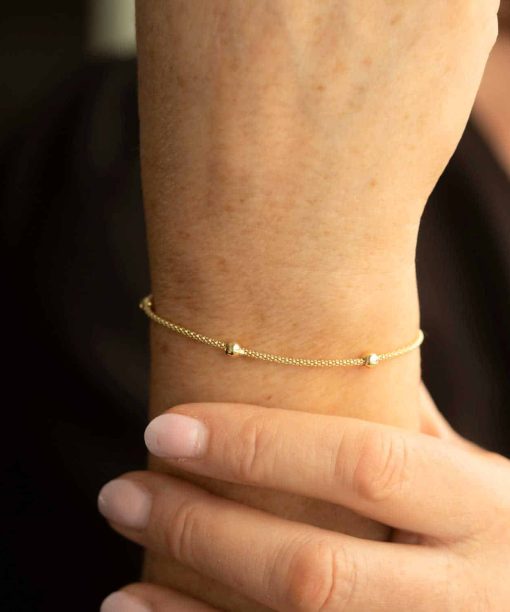 Armbånd i sølv med kuler 19 cm - Bilde 2
