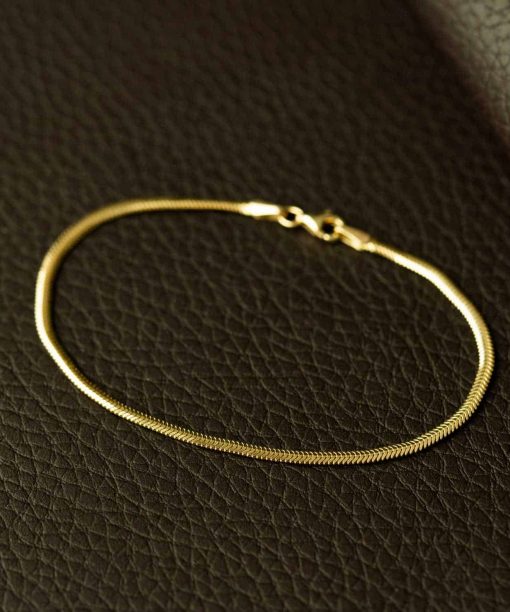 Slange armbånd i gull 19 cm - Bilde 4