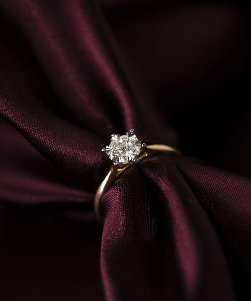 Ring i gull med diamant 0,25ct - Bilde 3