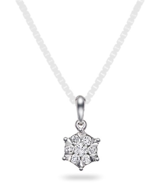 Anheng i gull med diamant 0,15 ct WP