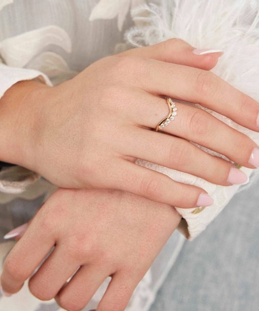 Ring i gull med zirkonia, 1 mm - Bilde 2