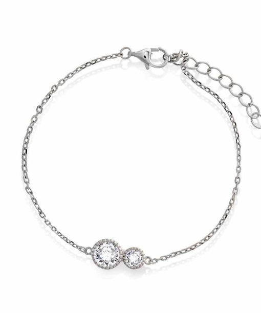 Armbånd i sølv med zirkonia