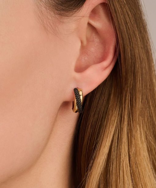 Ti Sento Black Zirconia Crossover Hoops - Bilde 6