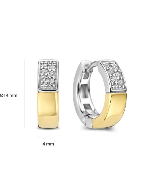 Ti Sento Contrast Zirconia Hoops - Bilde 4