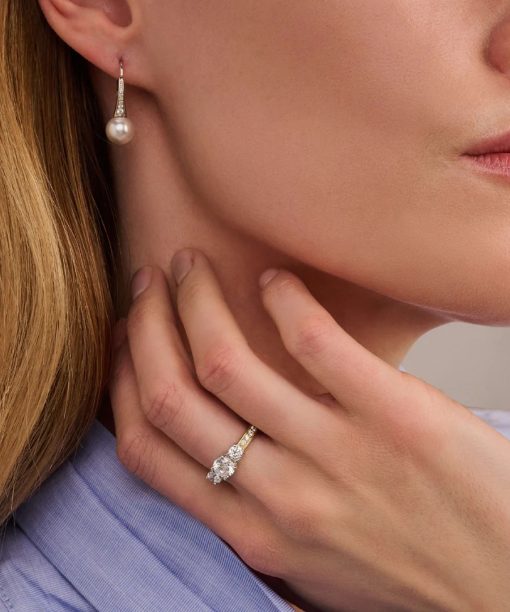 Ti Sento Zirconia Pearl Hoops - Bilde 5