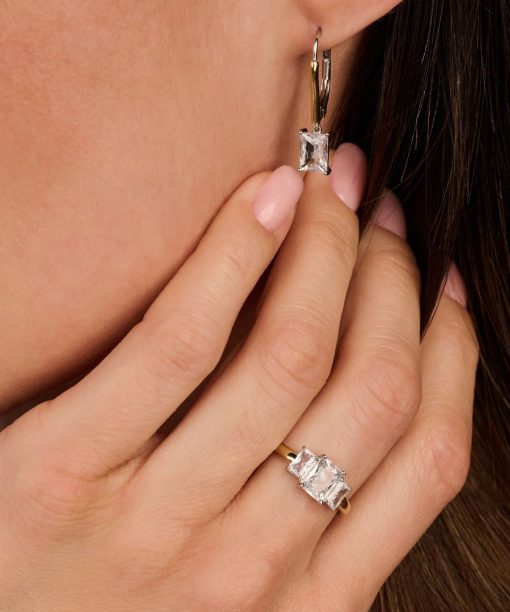 Ti Sento Rectangular Zirconia Hoops - Bilde 5