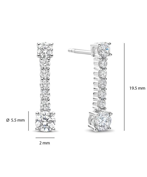 Ti Sento Long Zirconia Earrings - Bilde 3