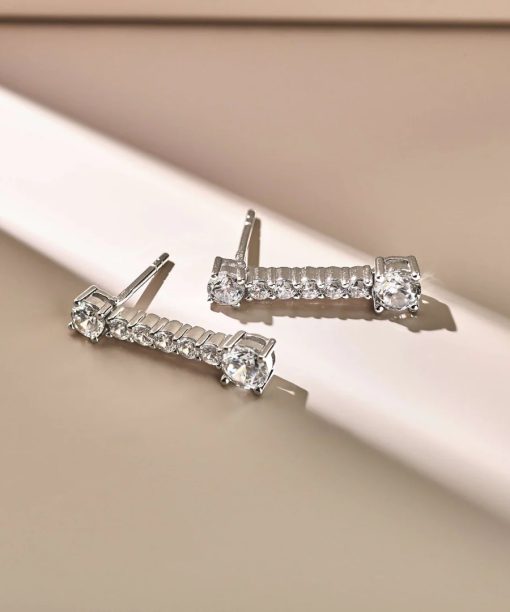 Ti Sento Long Zirconia Earrings - Bilde 6