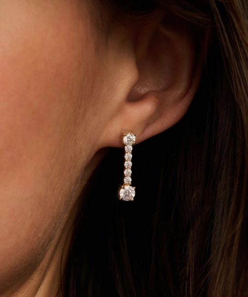 Ti Sento Long Zirconia Earrings - Bilde 4