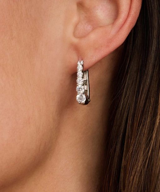 Ti Sento Oval Zirconia Hoops - Bilde 5