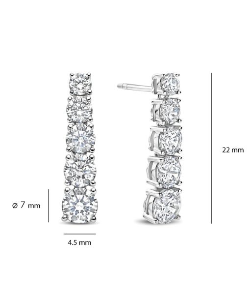 Ti Sento Long Zirconia Earrings - Bilde 3