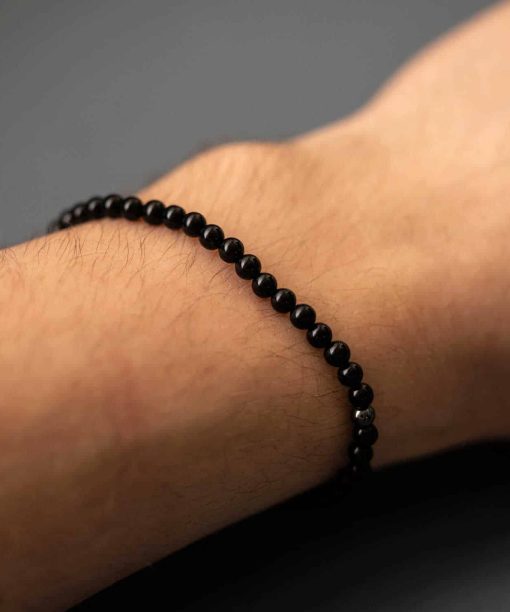 Armbånd i stål med sort hematitt - Bilde 4