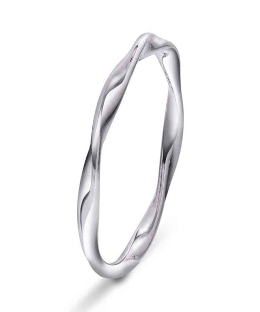 Ring i sølv bølge