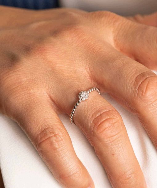 Ring i sølv med zirkonia - Bilde 2