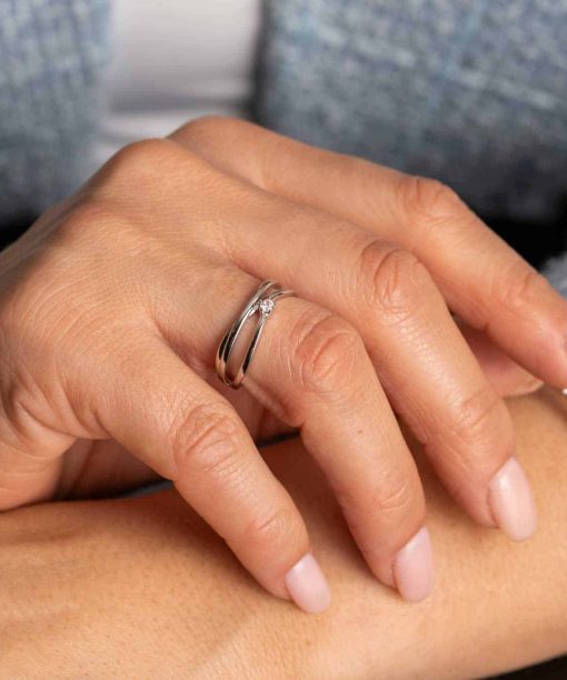 Ring i sølv med zirkonia - Bilde 2