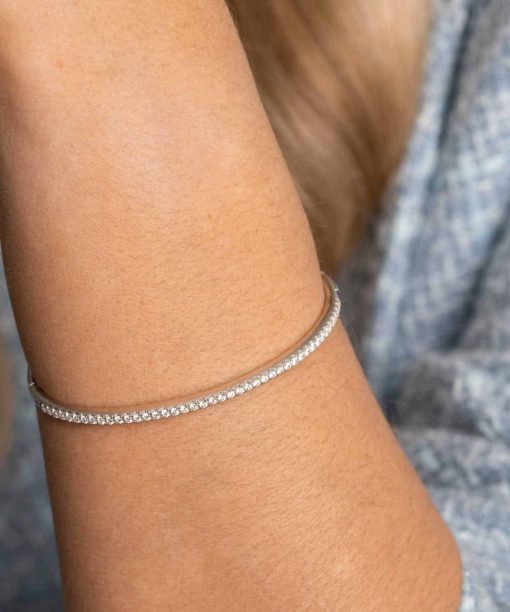 Armring i sølv med zirkonia - Bilde 2