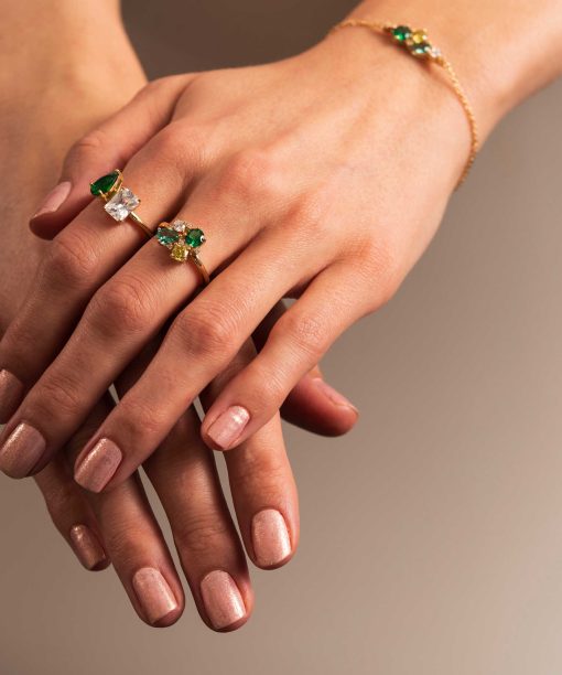 GLAM ring med grønne toner - Bilde 3