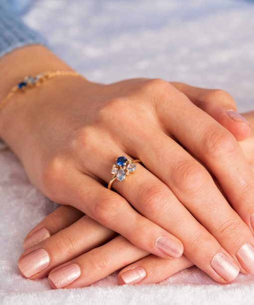 GLAM ring med blåtoner - Bilde 2